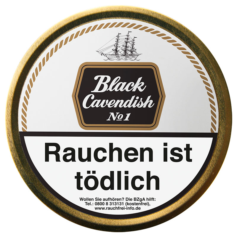 Black Cavendish No 1 Pfeifentabak Dose