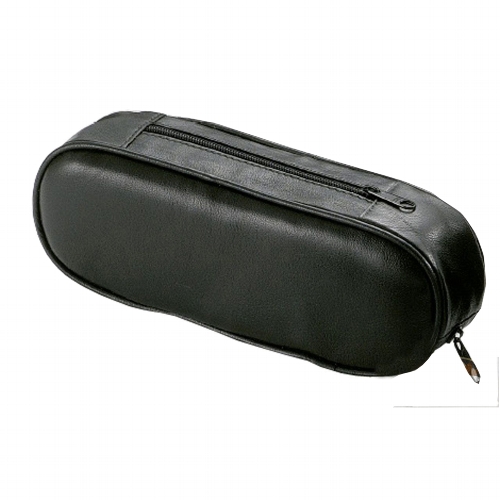 Pfeifentasche 1er Leder Rind Nappa schwarz klein