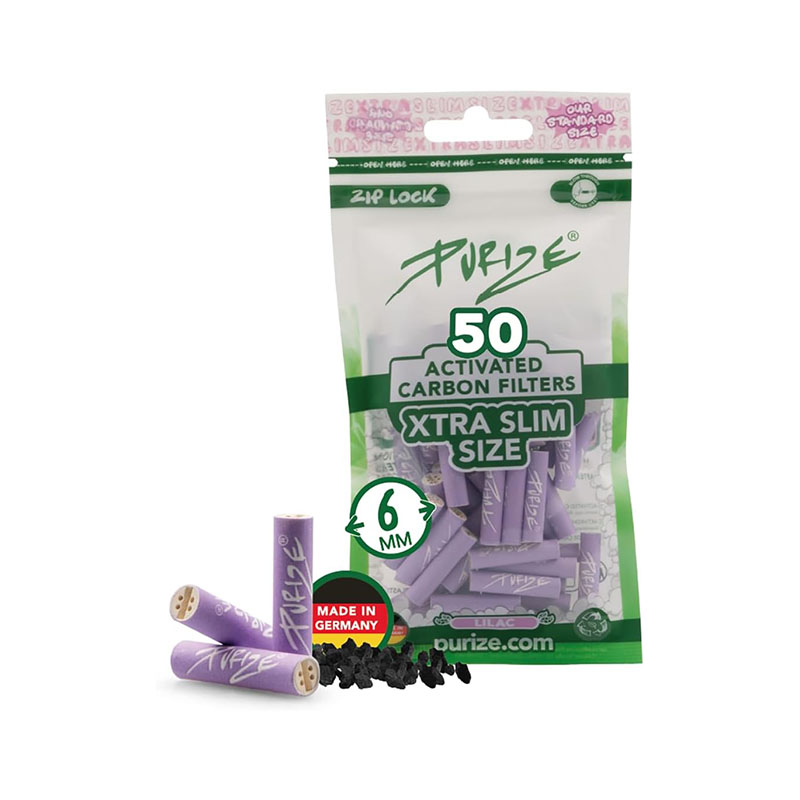 Purize Aktivkohlefilter Xtra Slim Size Packung Lilac