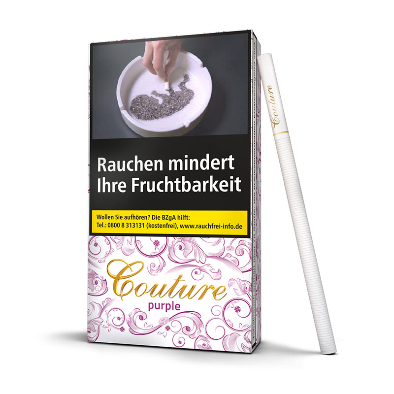 Couture Purple Superslim Zigaretten Schachtel