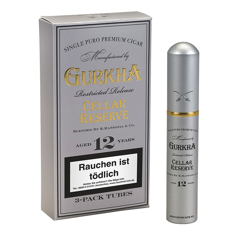 Gurkha Platinum Hedonism Grand Rothchild Tubos Zigarren Schachtel