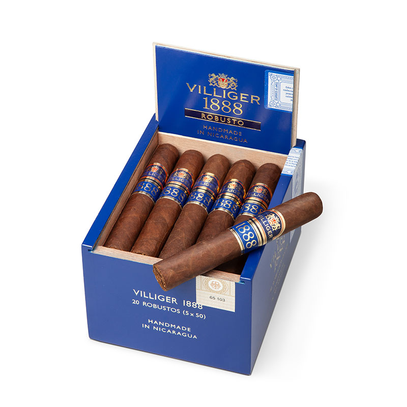 Villiger 1888 Nicaragua Robusto Zigarren 20er Kiste