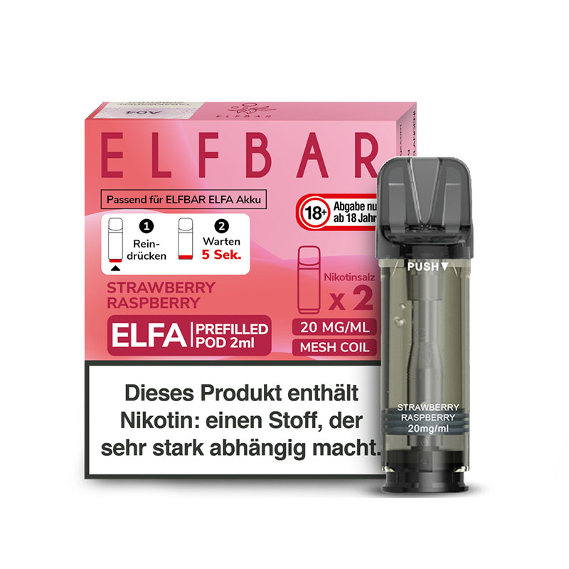 Elfbar Elfa Pods Strawberry Raspberry - 20mg Nikotin