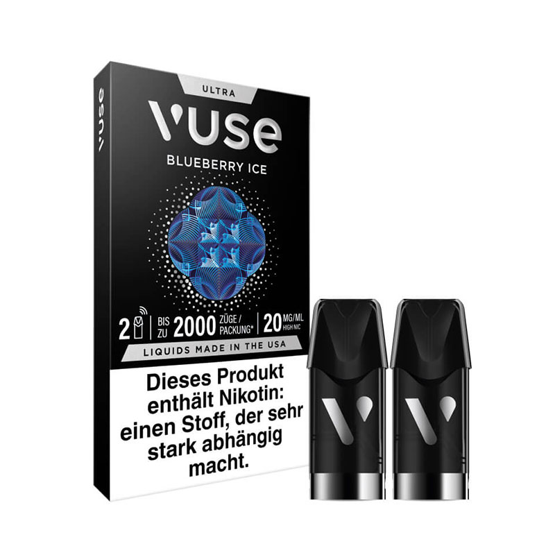 Vuse Ultra Pods Blueberry Ice 20mg Side + Pods