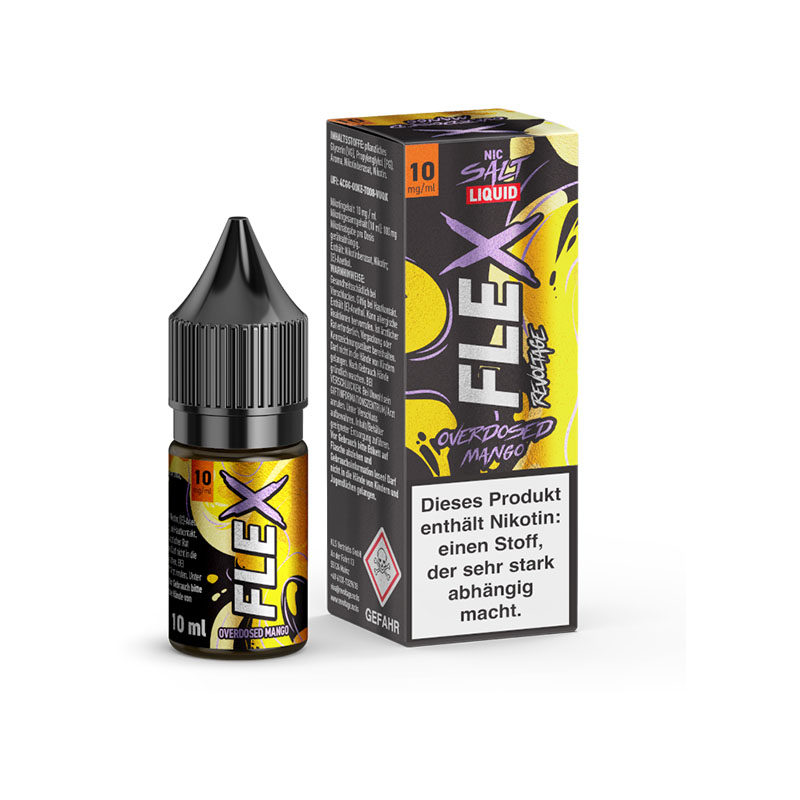 Revoltage Flex Overdosed Mango 10mg Liquid Flasche