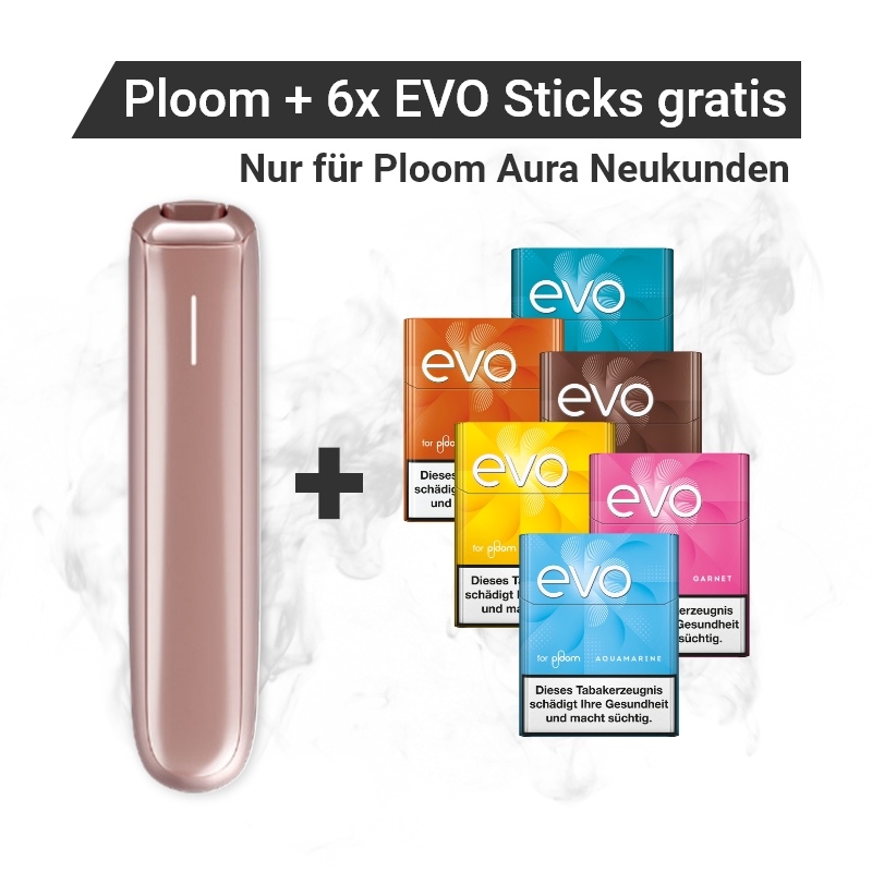 Ploom Aura Device Rose Gold + gratis EVO Sticks