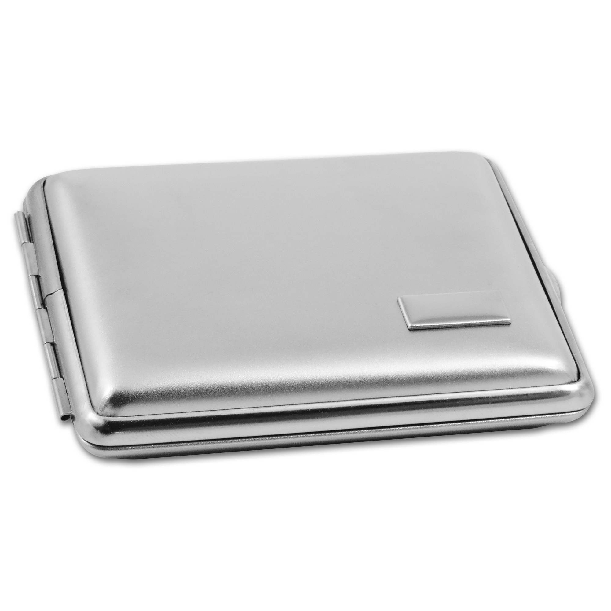 Zigarilloetui Nickel 10er Silber satiniert mit Gravurfeld