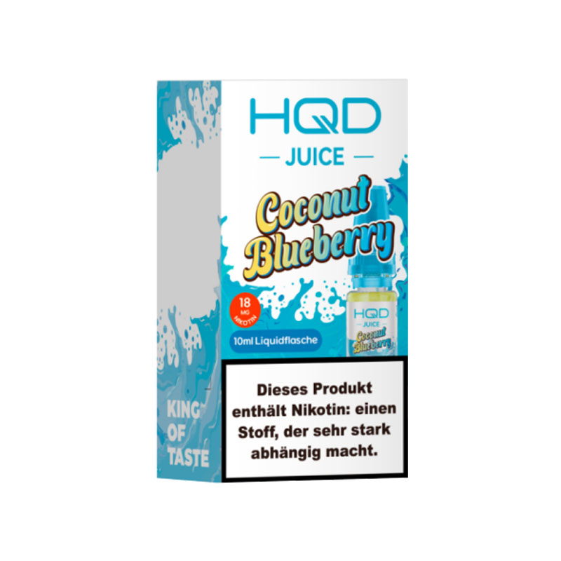 HQD Juice Blueberry Coconut 18mg Nikotinsalz Liquid Flasche