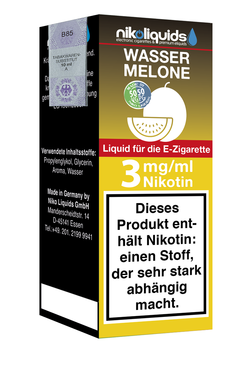 E-Liquid Nikoliquids Wassermelone 3 mg 70 Pg/30 Vg