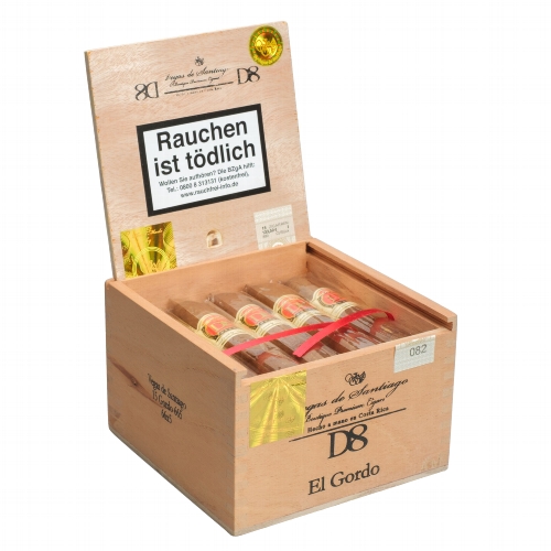 Vegas De Santiago D8 566 El Gordo Zigarren Kiste offen