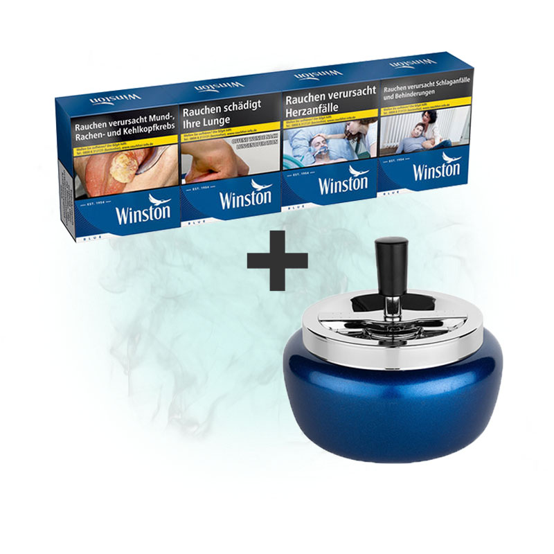 Winston Blue Zigaretten + Schleuderascher Aktion