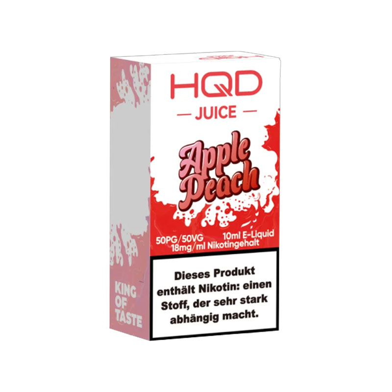 HQD Juice Apple Peach 18mg Nikotinsalz Liquid Flasche