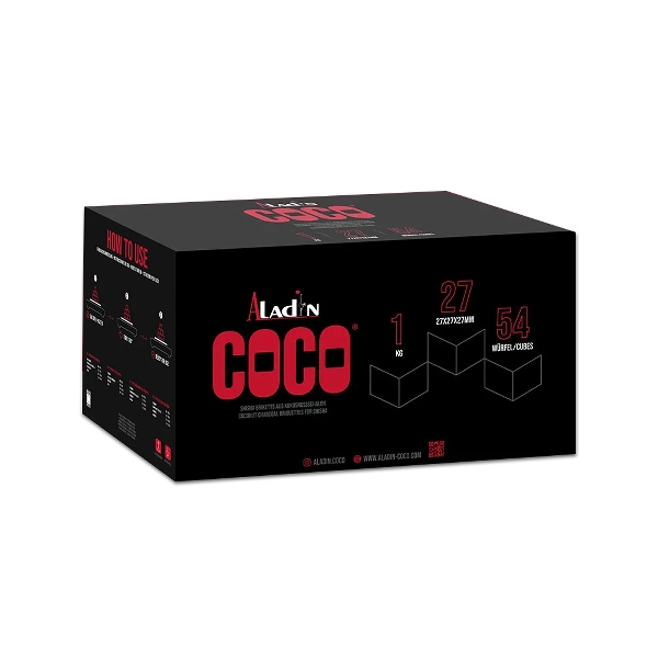 Aladin Coco Kokosnuss Shisha Kohle 27mm