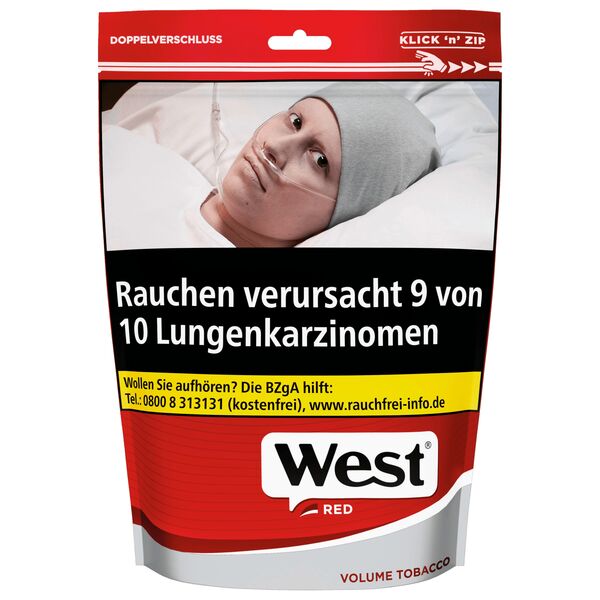 West Red Volumentabak L Beutel