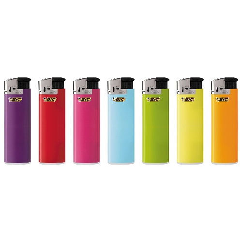 Einwegfeuerzeug Piezo Bic Bicolors Display mit 50 Stück