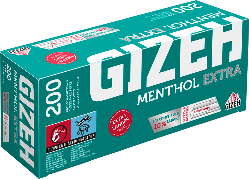 Gizeh Menthol Extra Filterhülsen Packung