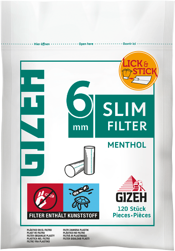 Gizeh Menthol Slim Filter Beutel