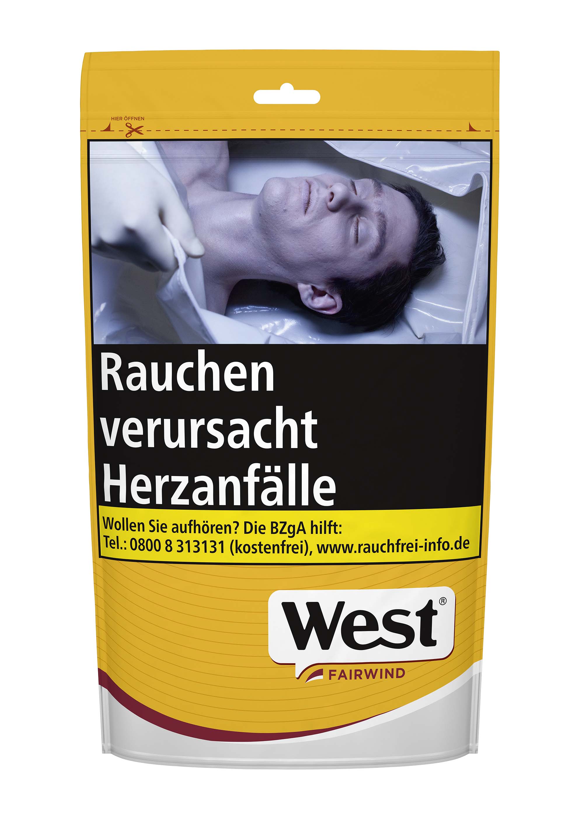 West Volumentabak Yellow L Beutel