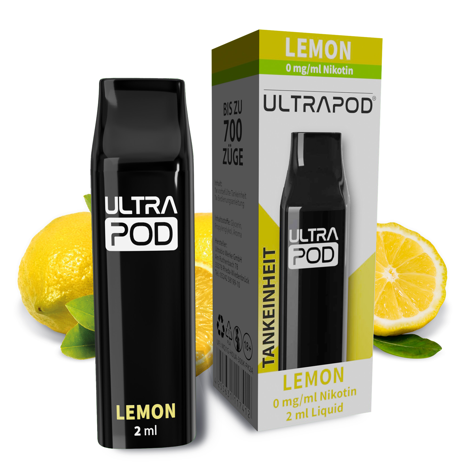 Ultrabio Ultrapod Lemon 0mg Liquidpod