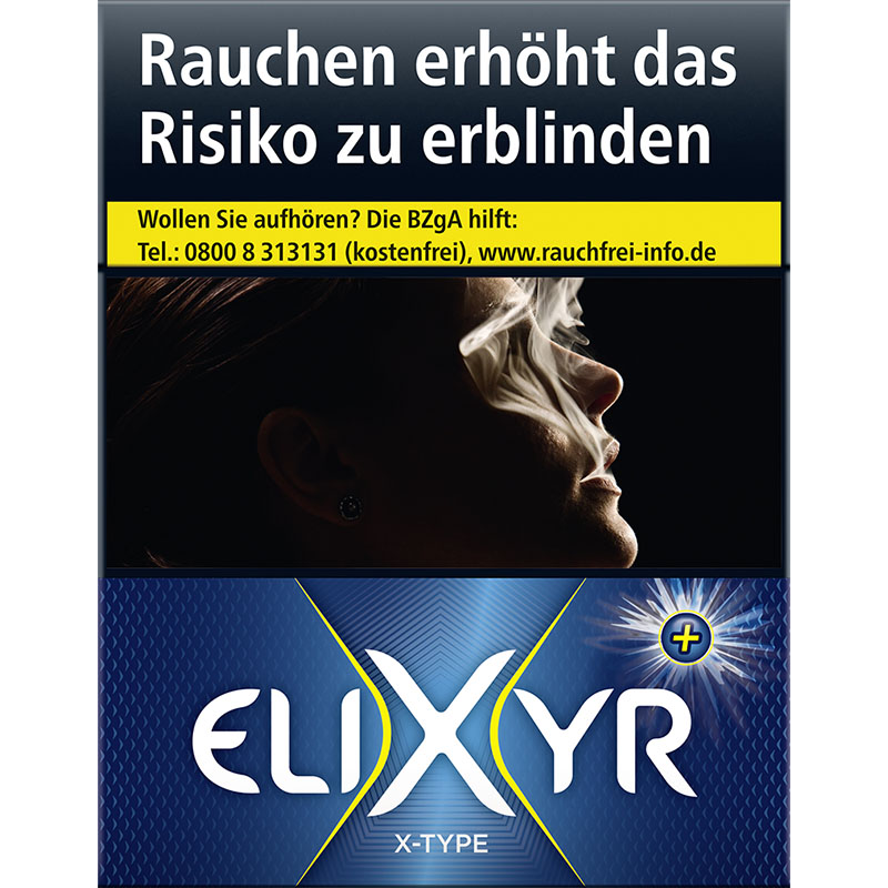 Elixyr+ X-Type Zigaretten Schachtel