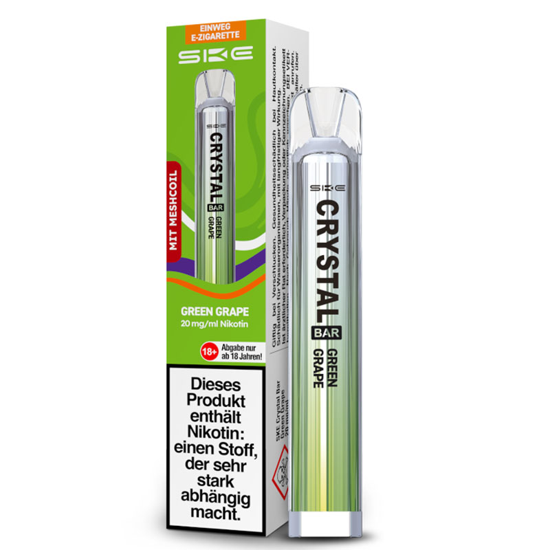 SKE Crystal Bar Green Grape 20mg Einweg E-Zigarette