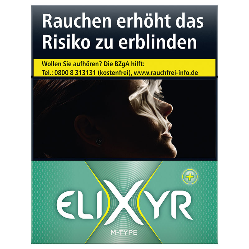 Elixyr Green+ XL Zigaretten Schachtel