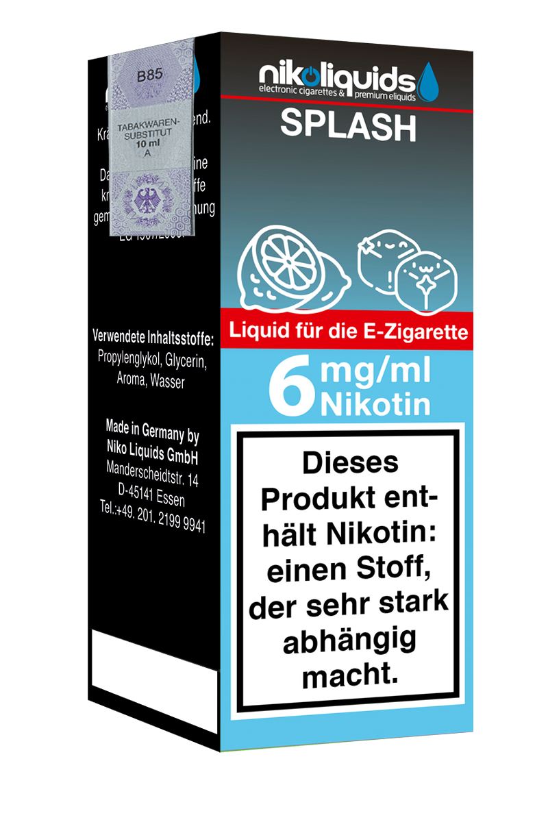 E-Liquid Nikoliquids Splash 6 mg 70 Pg 30 Vg