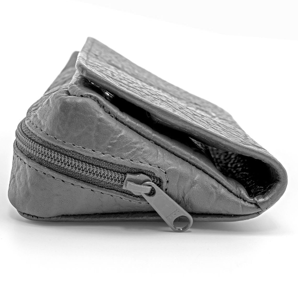 White Elephant Loxo Leder Grau 1er Pfeifentasche seitlich