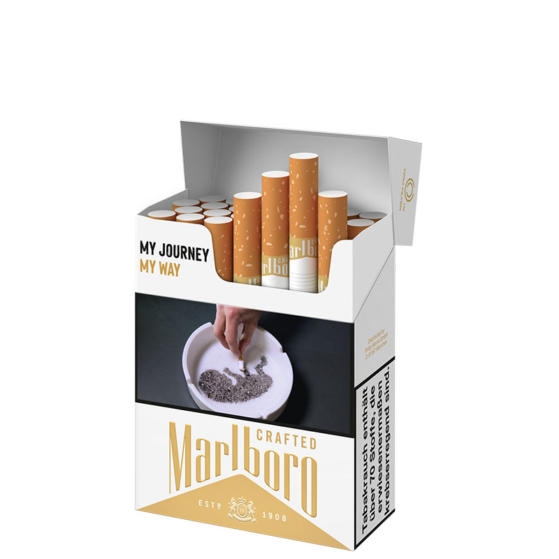 Marlboro Crafted Gold 2XL Zigaretten Schachtel offen