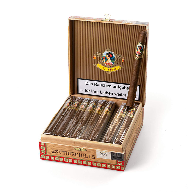 Dona Flor MF Churchill Zigarren Kiste offen