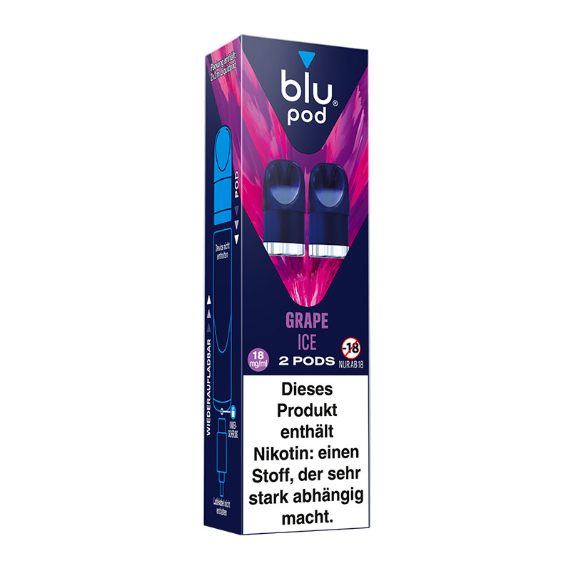 Blu Pod Grape Ice 18mg Prefilled Pods Packung