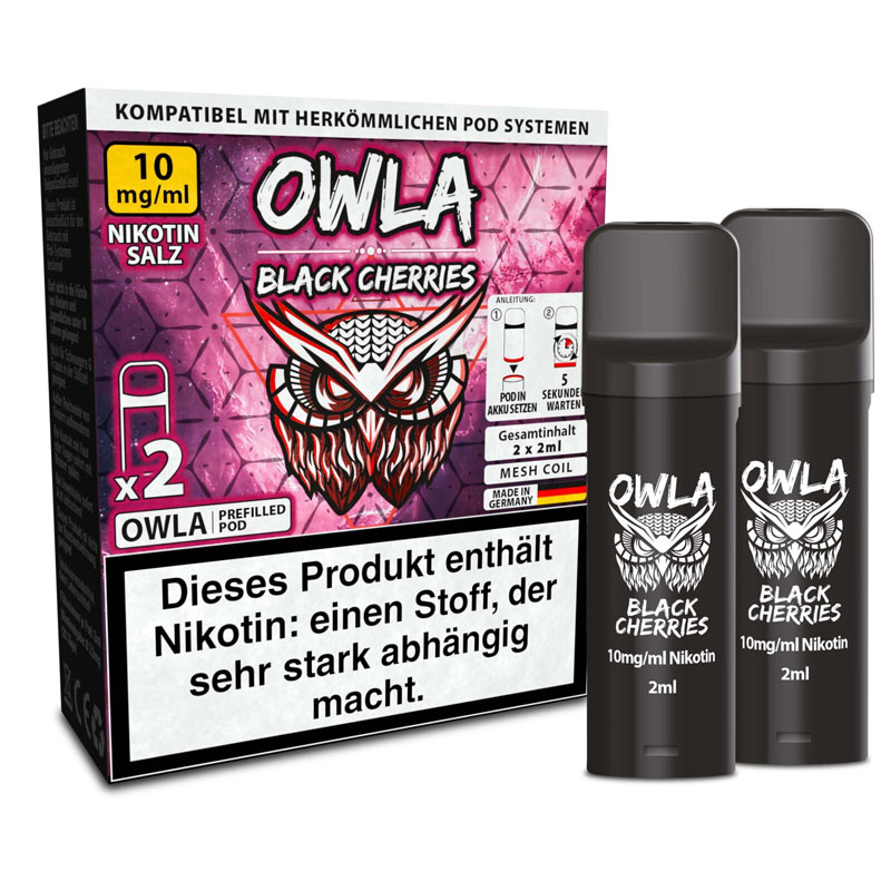 Owla Black Berries 10mg Prefilled Pods Packung