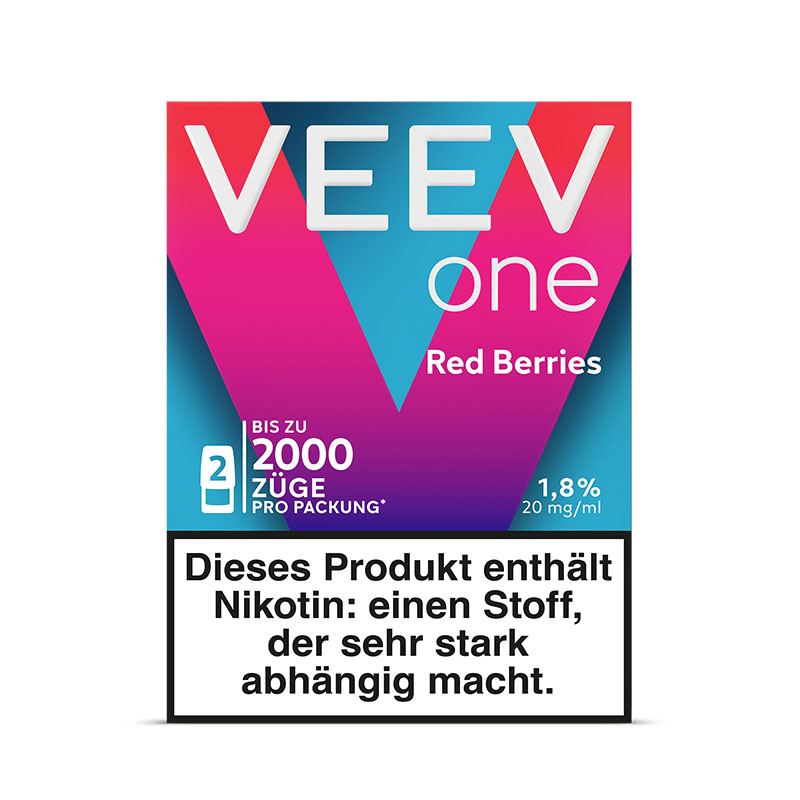 Veev One Red Berries 20mg Prefilled Pods Packung Front