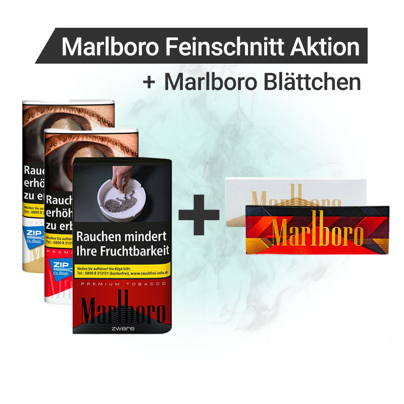 Marlboro Feinschnitt Tabak + Blättchen Aktion