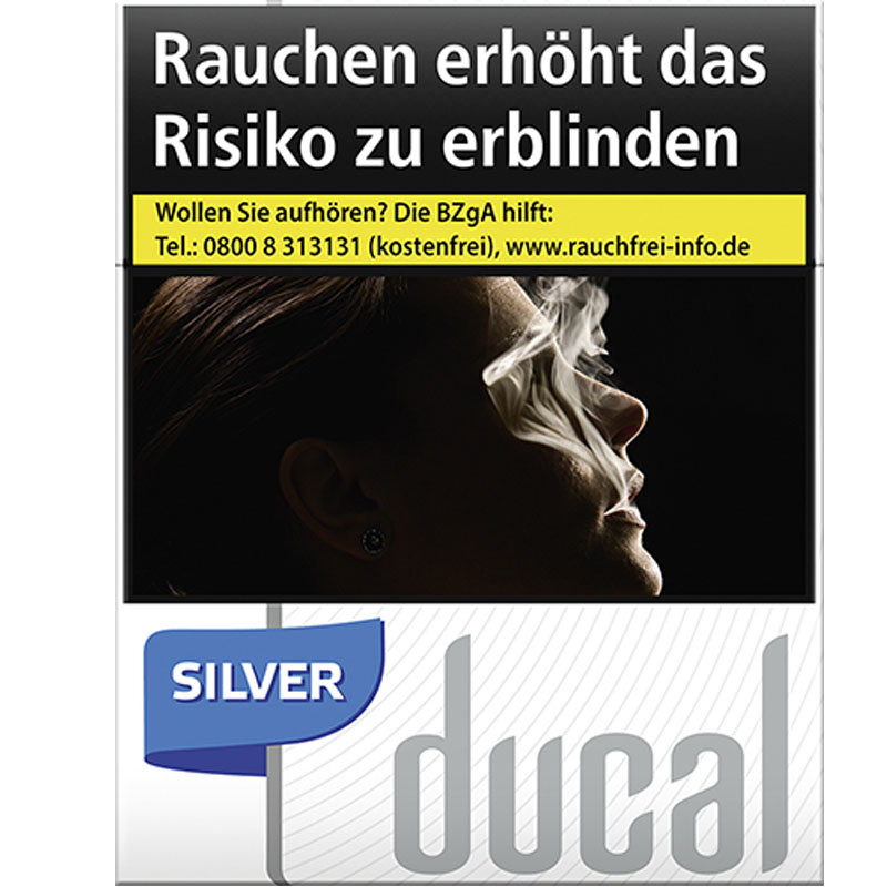 Ducal Silver XL Zigaretten Schachtel