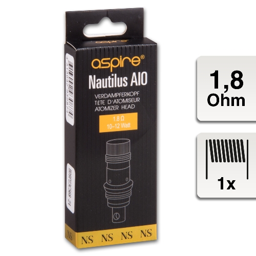 E-Clearomizer Coil Aspire Nautilus BVC 1,8 Ohm 5 Stück