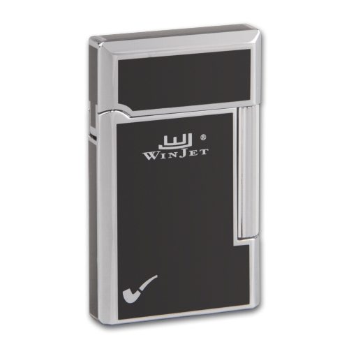 Winjet Pfeifenfeuerzeug Stein schwarz / chrom