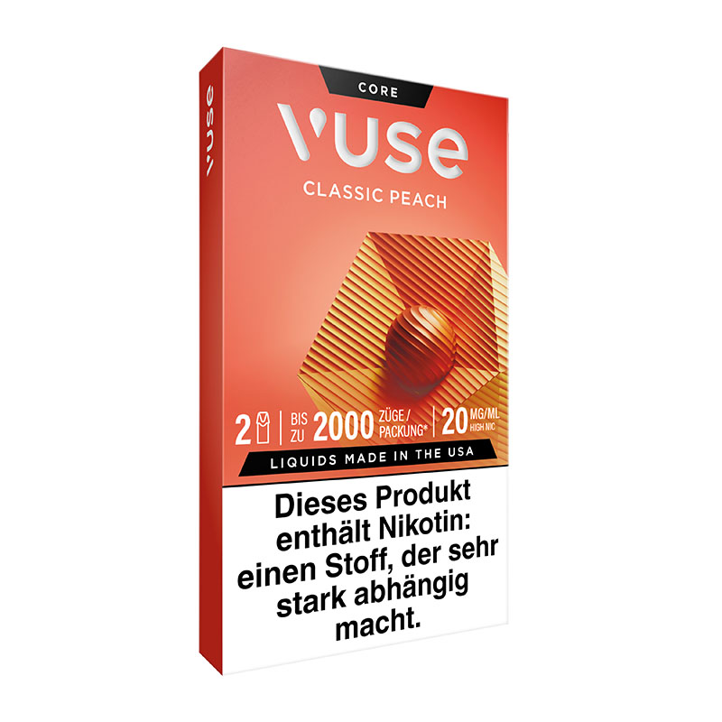 Vuse Classic Peach 20mg Prefilled Pods Side