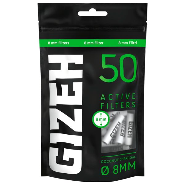Gizeh Black Active Filter 8mm Beutel