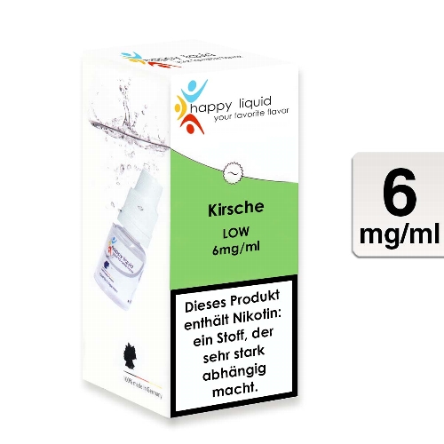 Happy Liquid Kirsche 6mg Liquid Flasche