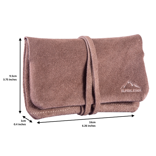 Feinschnitt-Tasche Alpenleder Leder biscut suede Maße