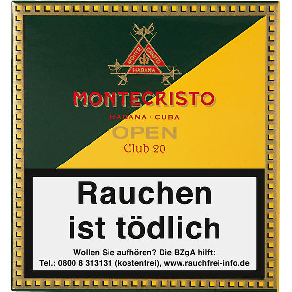 Montecristo Open Club Zigarillos 20er Schachtel
