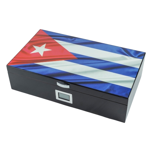 Humidor Cuba Flag glänzend