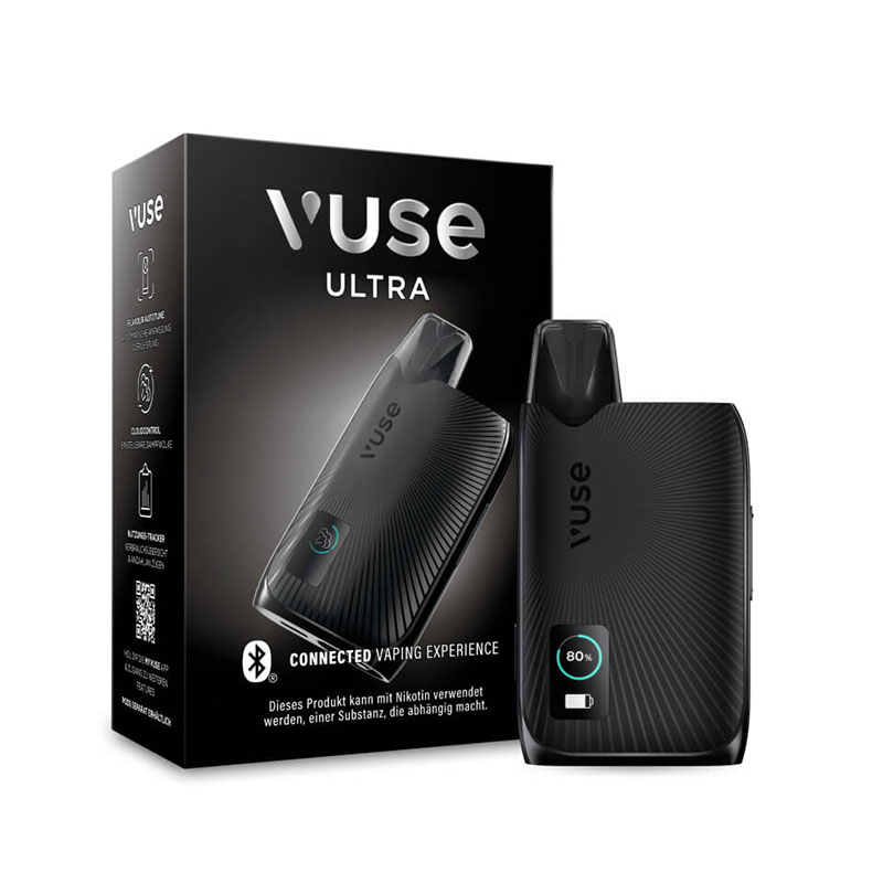 Vuse Ultra Device Charcoal Black E-Zigarette Verpackung + Gerät
