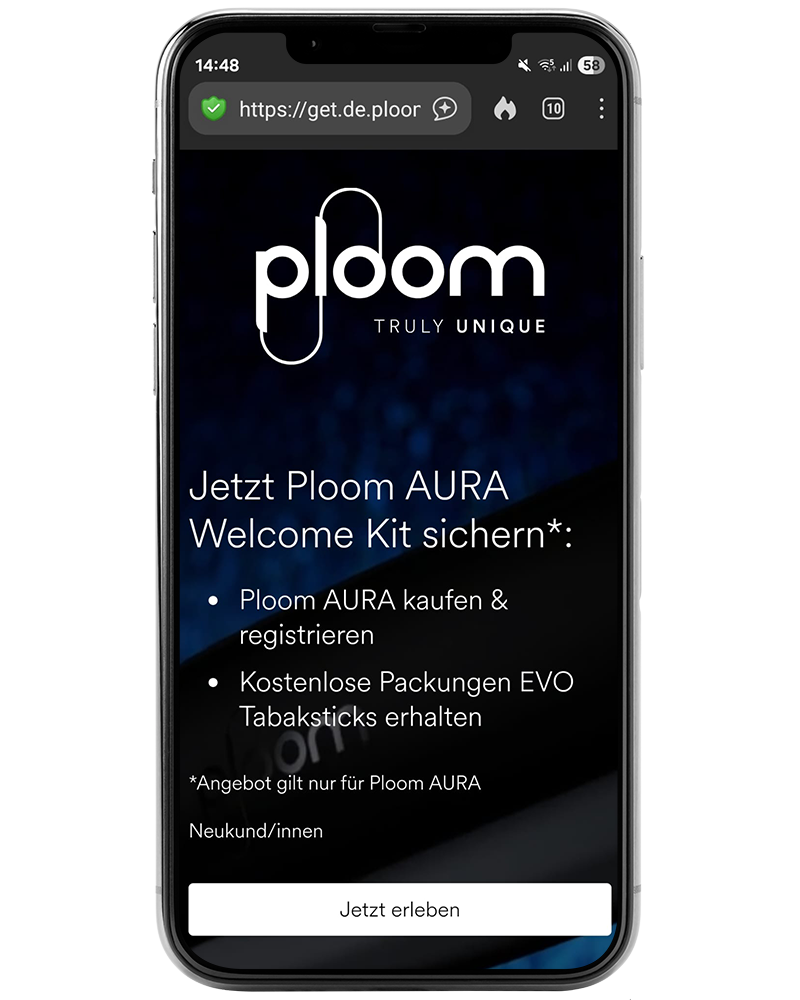 Ploom Aura Registrierung starten