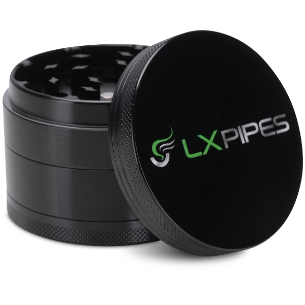 LX Pipes Grinder Premium Aluminium schwarz 4-teilig Ø 63mm