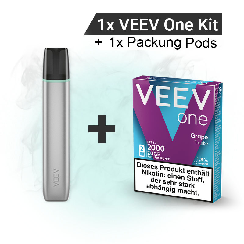Grape - Veev One Device Kit & Pods Bundle jetzt online bestellen! Grape - Veev One Device Kit & Pods Bundle jetzt online bestellen!