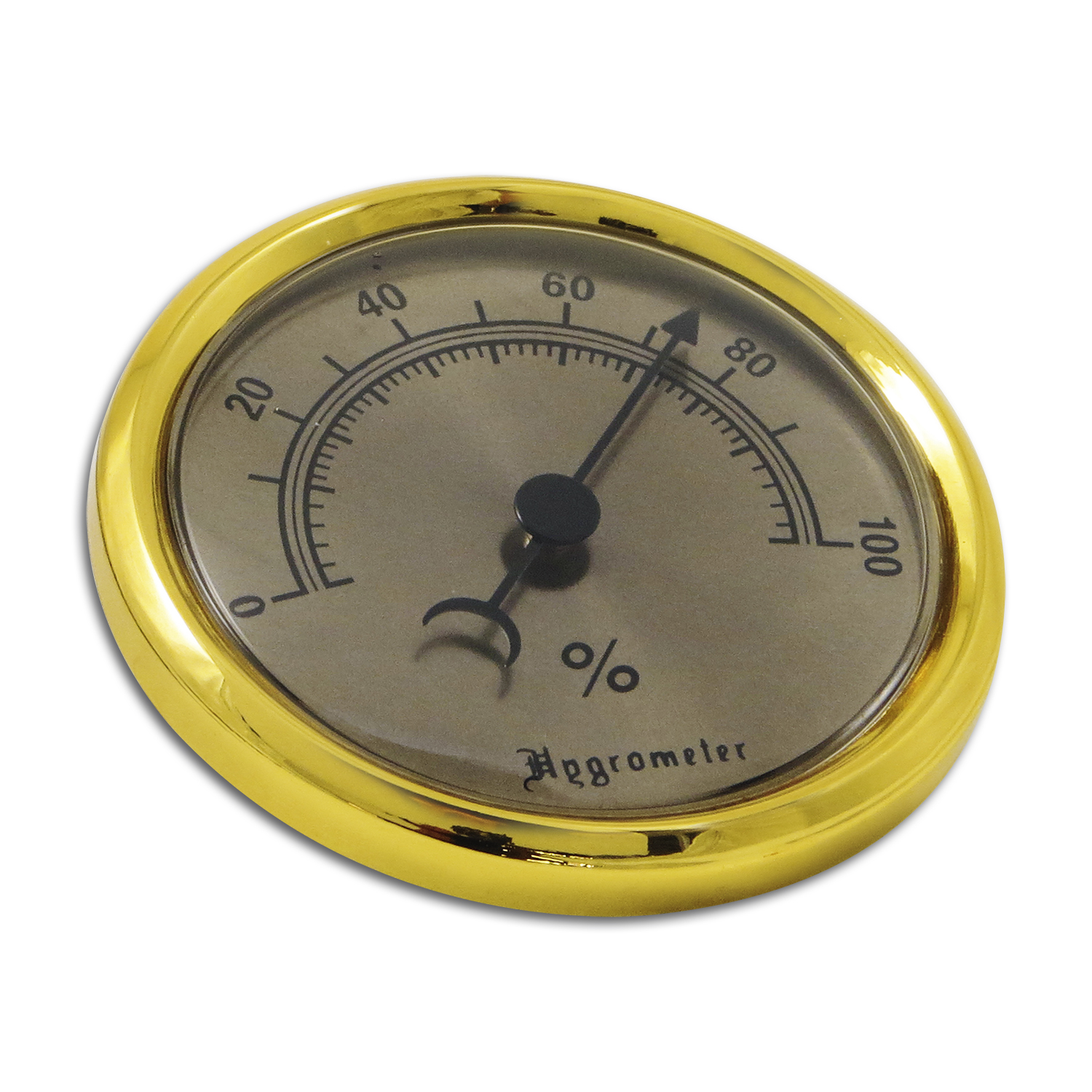 Humidorzubehör Hygrometer Goldrand 7,5 cm