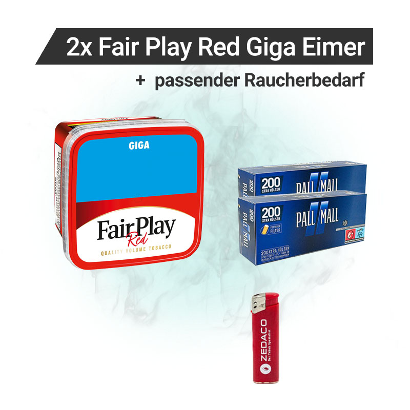 Fair Play Red Giga Volumentabak Eimer Aktion Small Pall Mall Blau