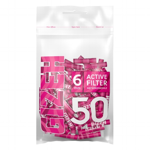 Gizeh Aktivkohlefilter 6mm Pink